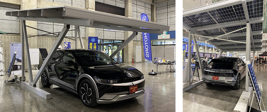 両面パネル対応ソーラーカーポート